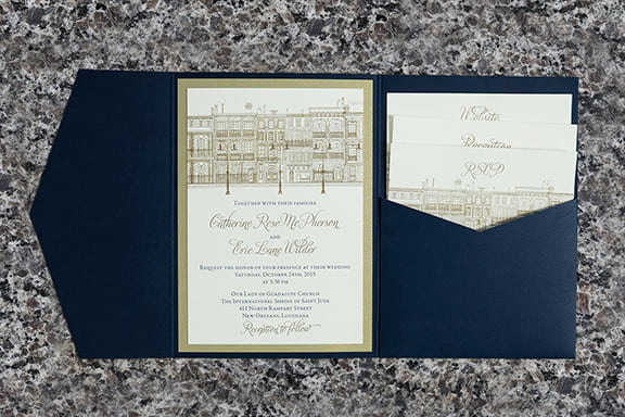 Big Easy Pocket Folder Invitation