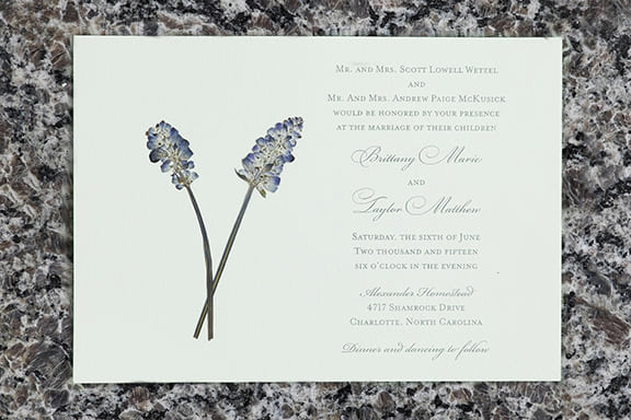 Blue Stalks Invitation