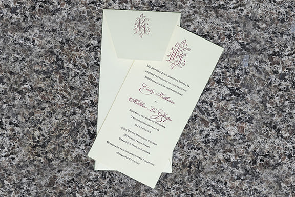 Duogram Invitation with Envelope