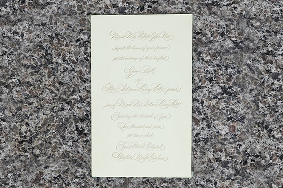 Hand Calligraphy Invitation