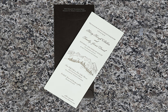 Mountain Retreat Invitation with Envelope