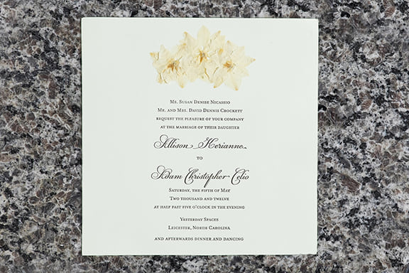 White Larkspur Invitation