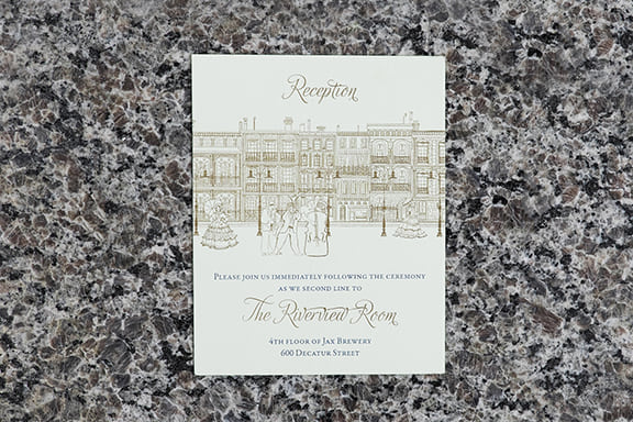 Big Easy Pocket Folder Reception Card