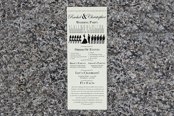 Bridal Party Program